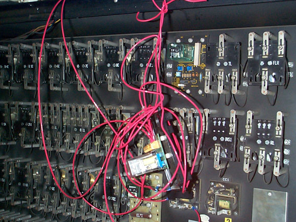 Relay hanging by wires