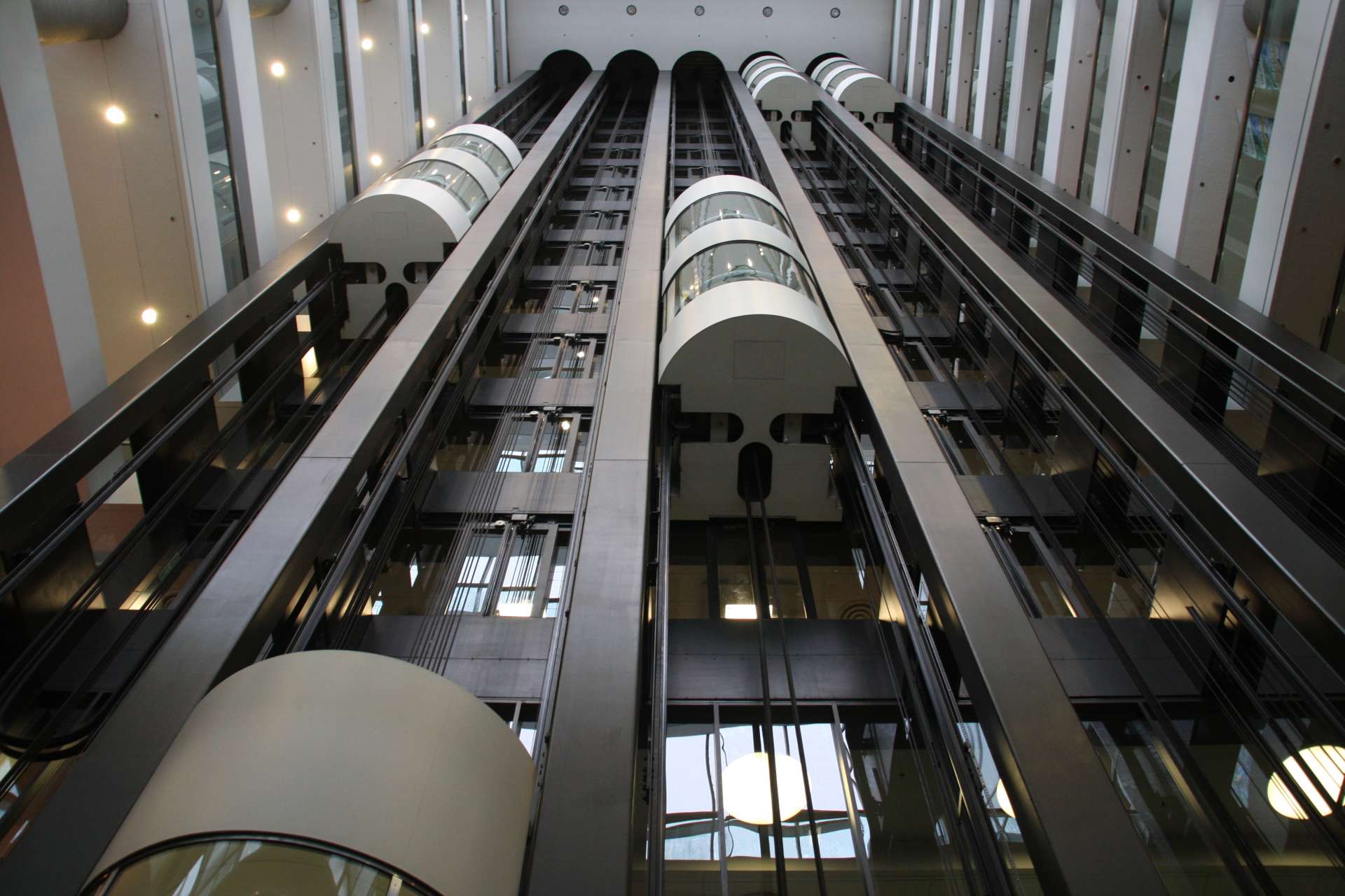 Double deck elevators at CD Howe Building, Ottawa